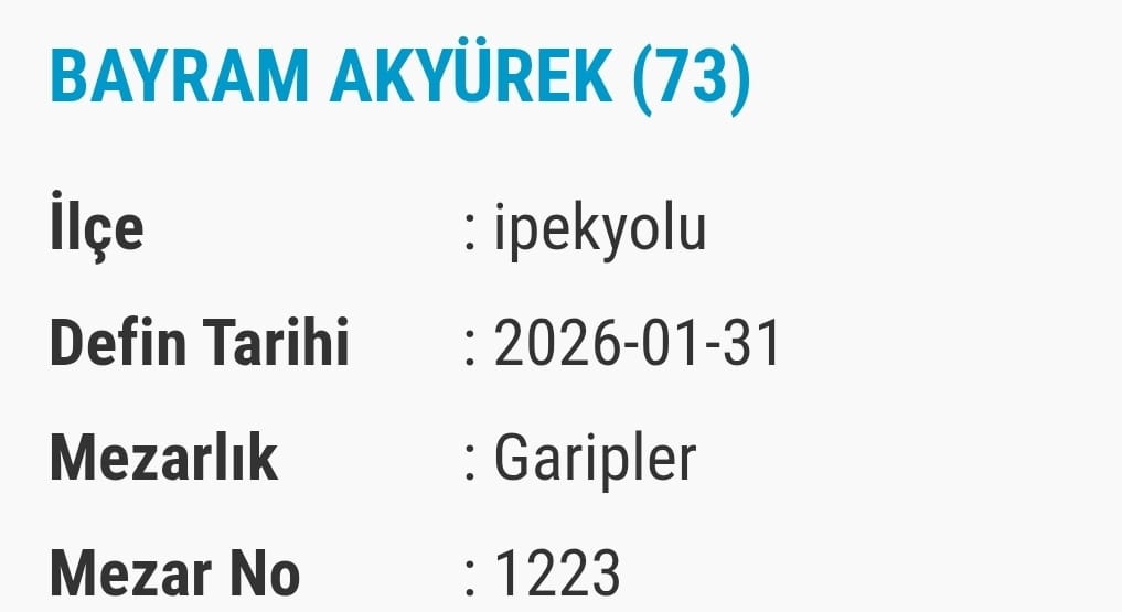 Van Bugün Vefat Eden Edenler Isim Listesi (2)