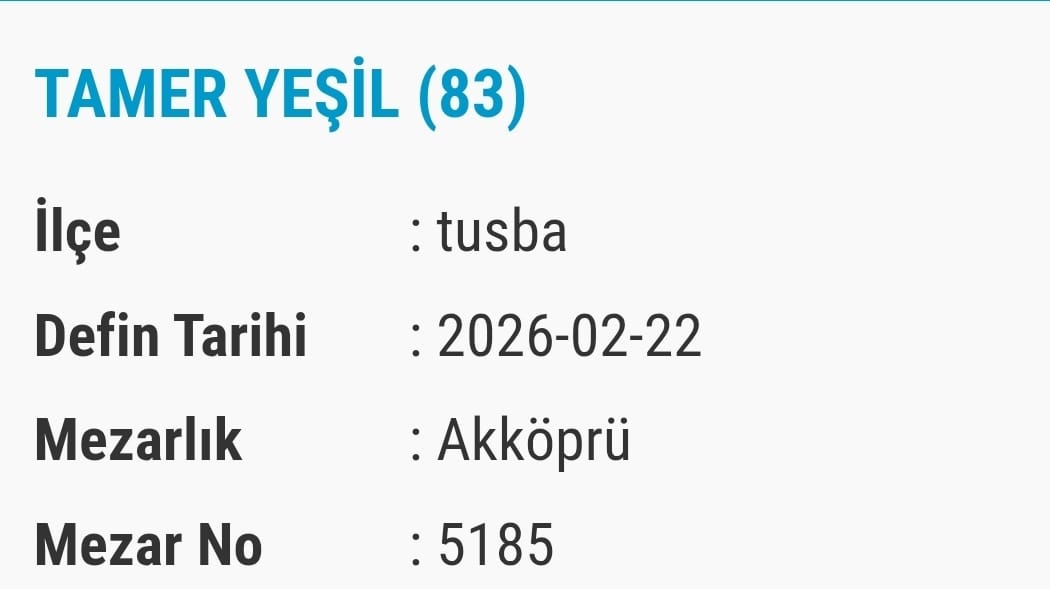 Van Bugün Vefat Edenler Taziye Yerleri (1)