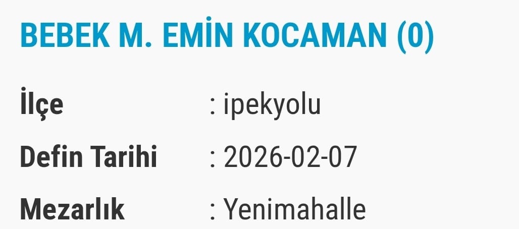 Van Bugün Vefat Taziyeler Isim Listesi (3)