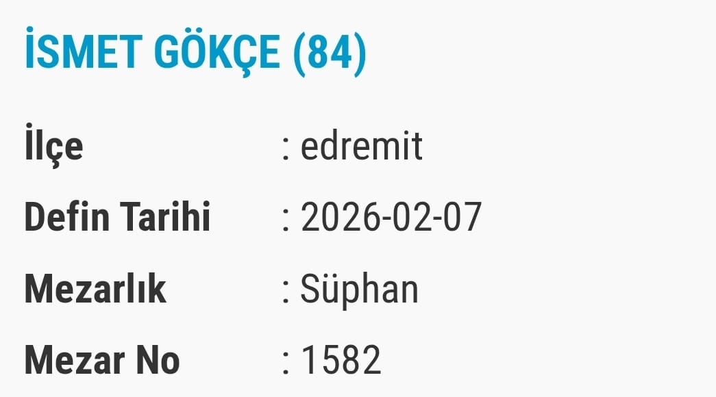 Van Bugün Vefat Taziyeler Isim Listesi (4)