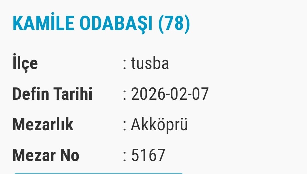 Van Bugün Vefat Taziyeler Isim Listesi (5)