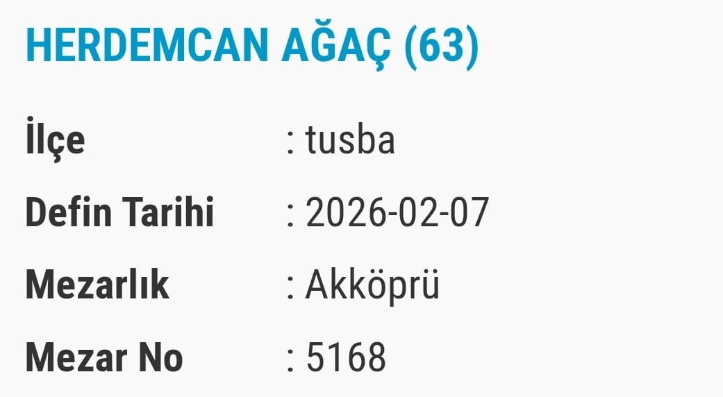 Van Bugün Vefat Taziyeler Isim Listesi (6)