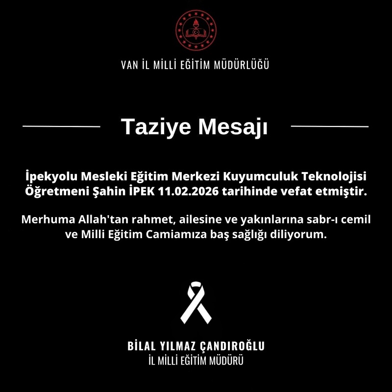 Van Milli Eğitim Vefat Taziye 1
