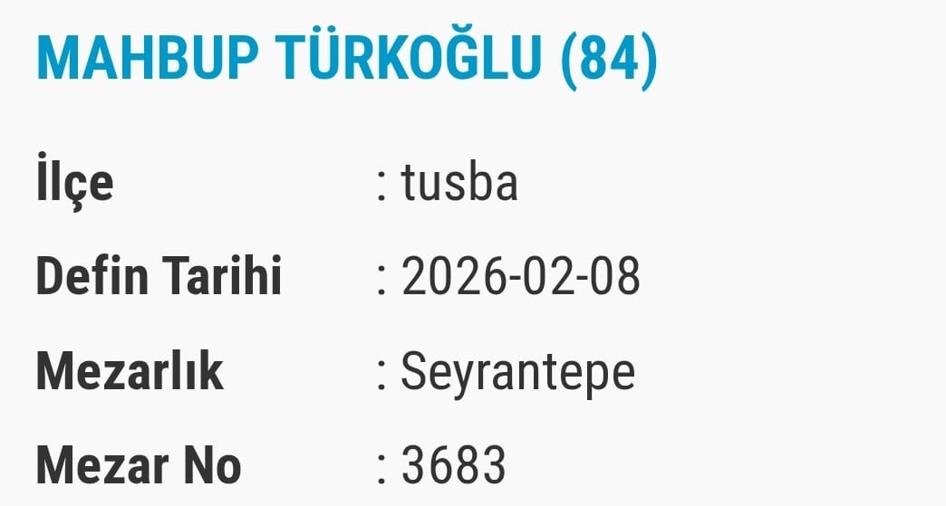 Van Vefat Ve Taziye Bugün Isim Listesi (7)