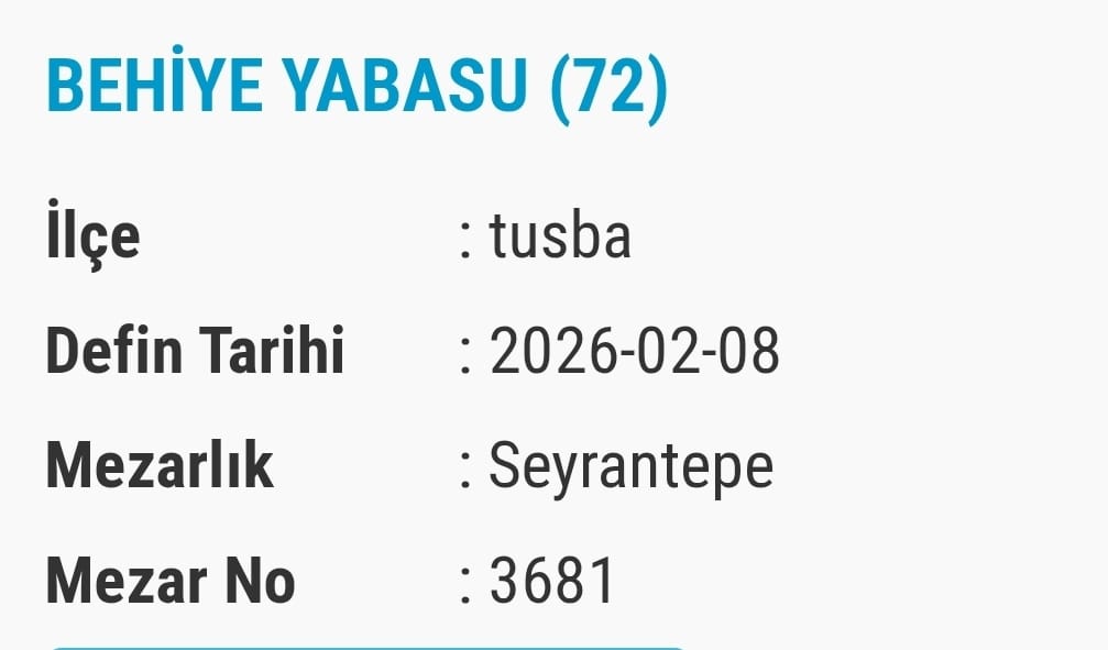 Van Vefat Ve Taziye Bugün Isim Listesi (9)