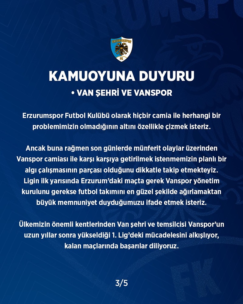 Vanspor Erzurum Açıklama