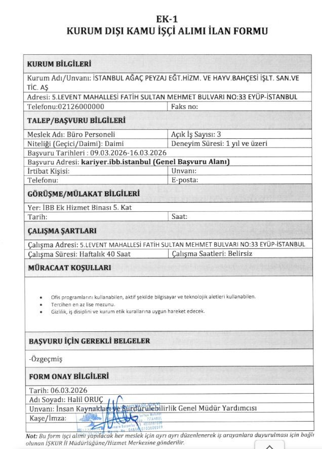 Istanbul Büyükşehir Belediyesi Işçi Alimi 3