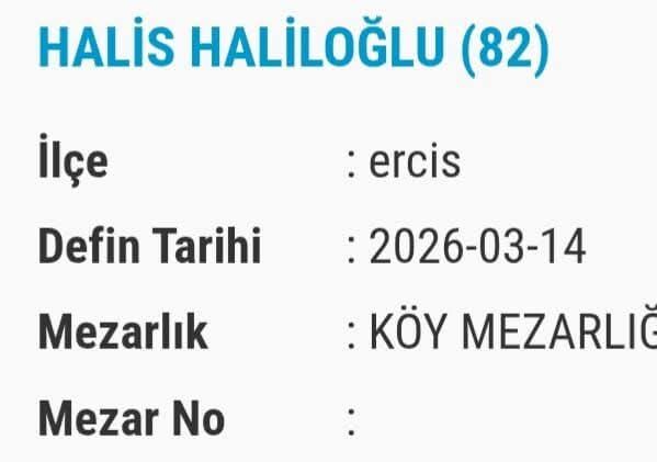 Van Bugün Vefat Edenler Isim Listesi Taziye Bilgileri (3)