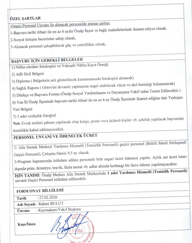 Van Ilçe Kaymakamlığı Sydv Işçi Alimi 6