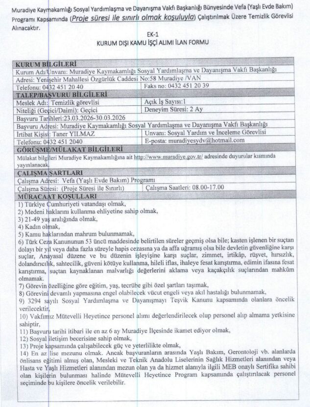 Van Ilçe Sydv Işçi Persnoel Alimi 3