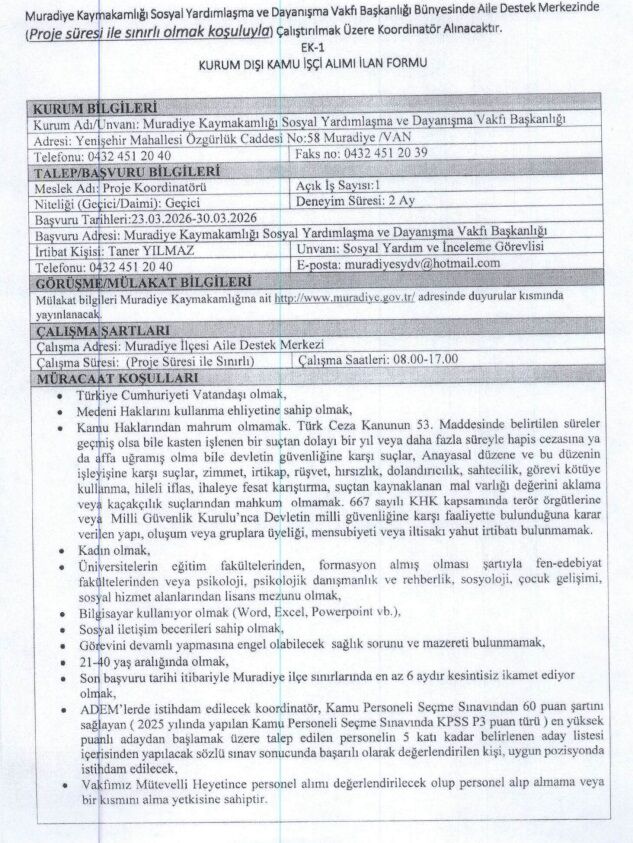 Van Ilçe Sydv Işçi Persnoel Alimi 8