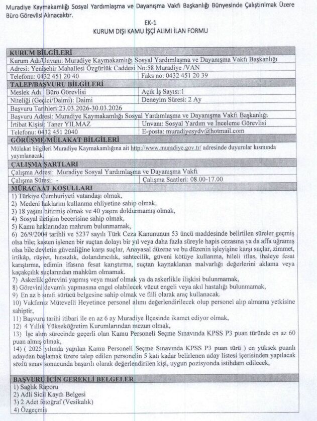 Van Ilçe Sydv Işçi Persnoel Alimi 9