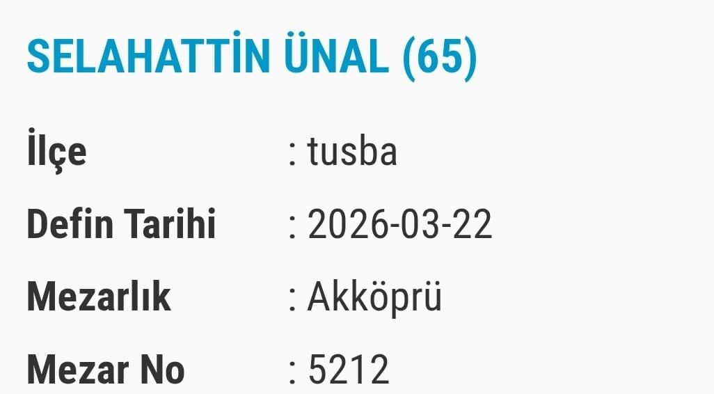 Van Vefat Taziye Bugün Vefat Edenler Isim Listesi (5)