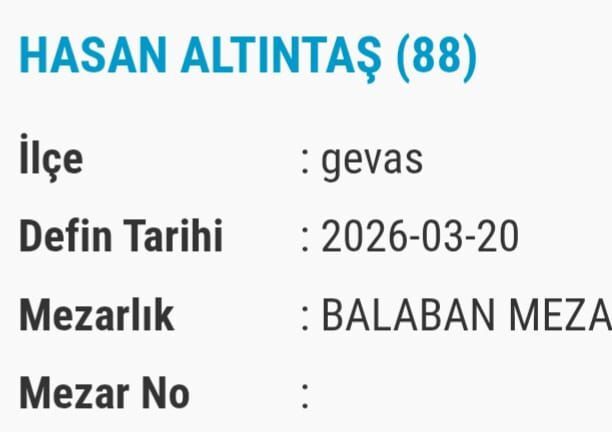 Van Vefat Ve Taziye Bugün Vefat Edenler Isim Listesi (4)