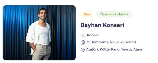 2026 Van Kültür Yolu Festivli Hangi Sanatçılar 2026 Bayhan