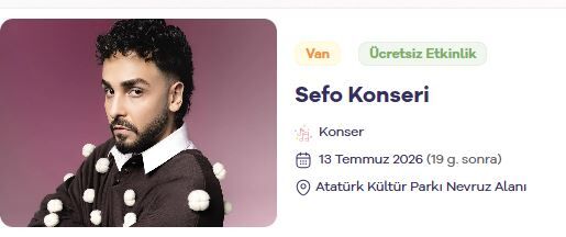 2026 Van Kültür Yolu Festivli Hangi Sanatçılar 2026 Sefo