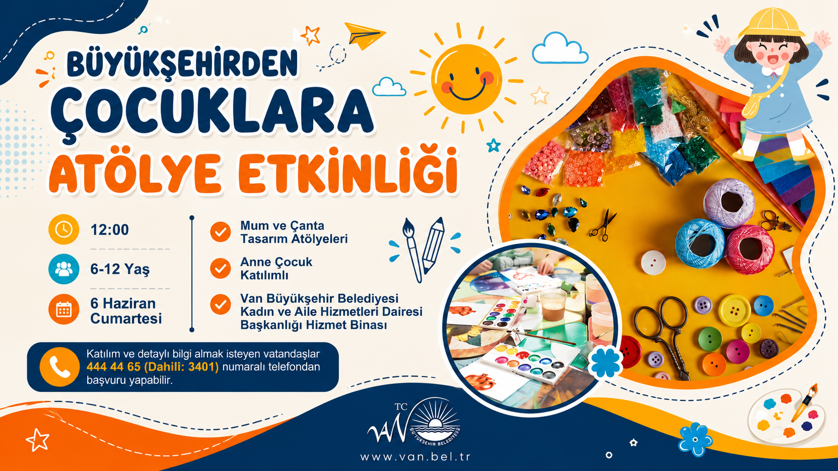 Van'da Anneler ve Çocuklar İçin Ücretsiz Atölye