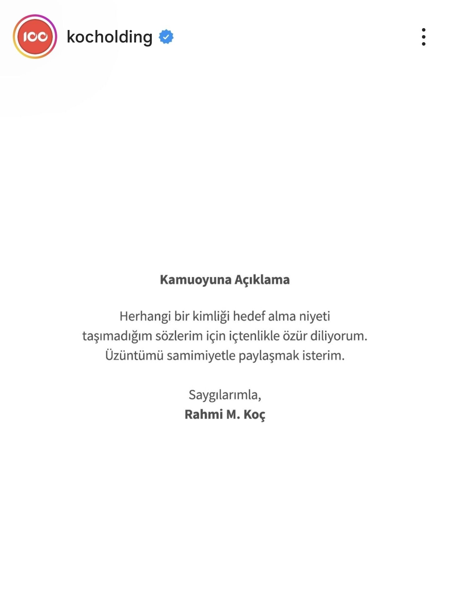 Koç Holding Kürt Kadınlar Özür Açıklaması