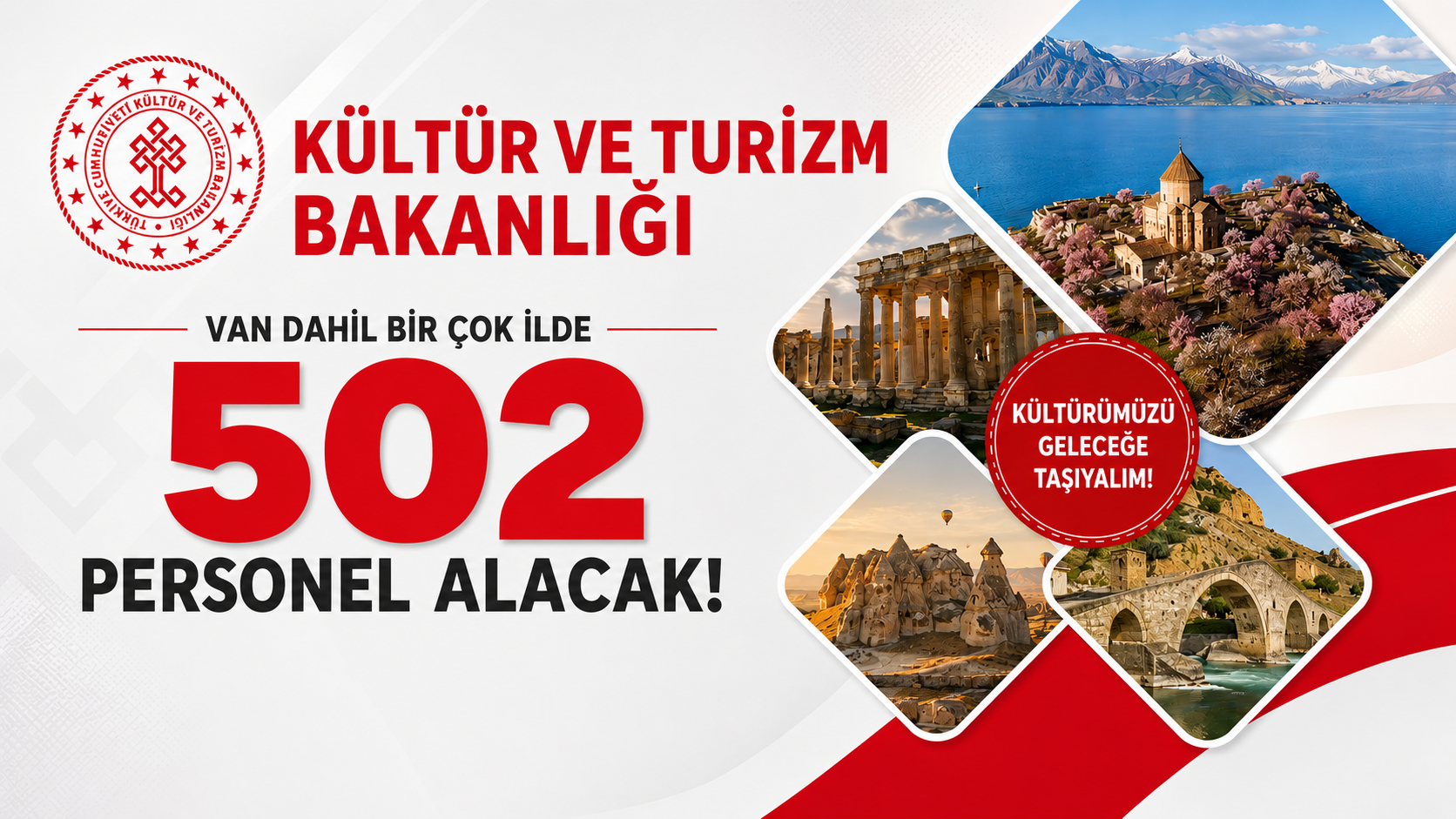Kültür ve Turizm Bakanlığı 502 Personel Alacak