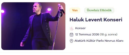 Van Kültür Yolu Festivli Hangi Sanatçılar Haluk Levent