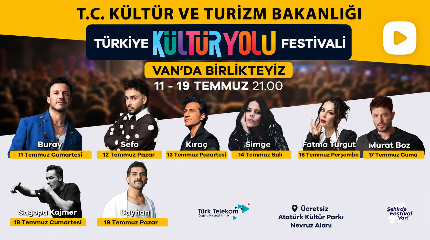 Van’daki festival programında değişiklik