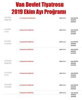 Van Devlet Tiyatrosu Perdelerini Açıyor